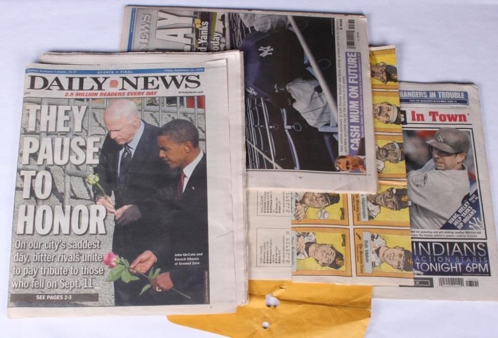 Lot 144242: VINTAGE YANKEE SCORECARD AND NEWSPAPER COLLECTION