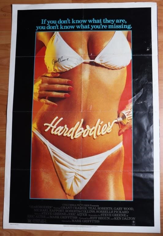 Lot 144243: HARDBODIES SIGNED ORIGINAL MOVIE POSTER - CRAMER