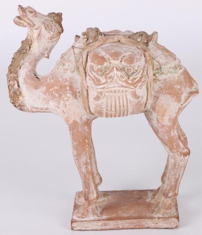 Lot 144251: ANCIENT TANG DYNASTY CAMEL TERRACOTTA CLAY FIGURE