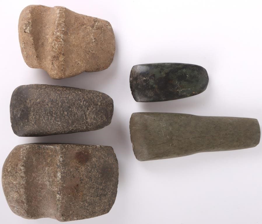 Lot 144271: ANCIENT STONE PALEO MULTI-TOOLS - LOT OF 5