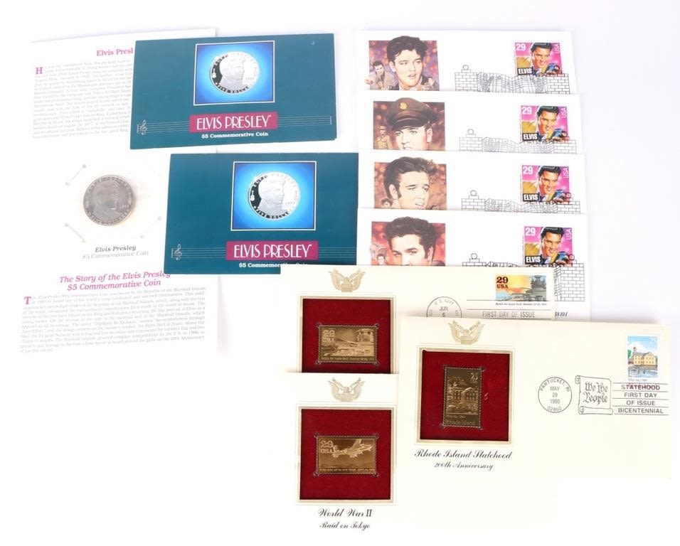 Lot 145160: ELVIS PRESLEY COINS, STAMPS & STATEHOOD STAMPS