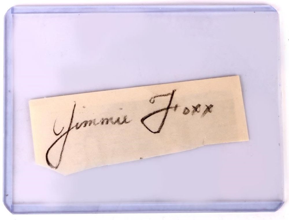 Lot 145164: JIMMIE FOX 1930'S BASEBALL PLAYER AUTOGRAPH