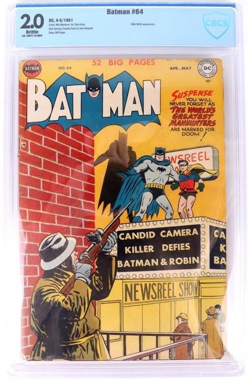 Lot 145173: BATMAN #64 (1951) CGC 2.0 GRADED COMIC BOOK