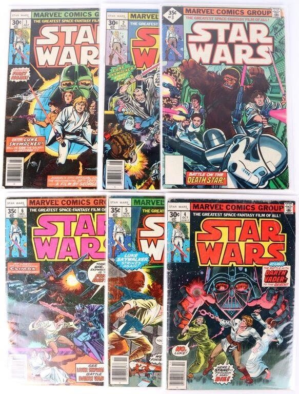 Lot 145186: MARVEL STAR WARS #1 (REPRINT) & #2-#6 COMIC BOOKS