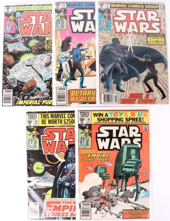 Lot 145189: STAR WARS COLLECTOR COMICS #39, #40, #41, #43, #44