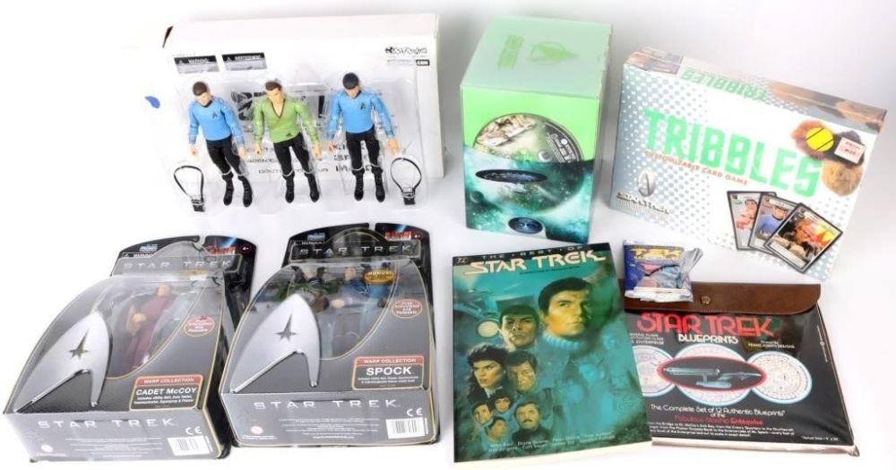 Lot 145217: STAR TREK COLLECTIBLE ACTION FIGURES, CDS, & MORE