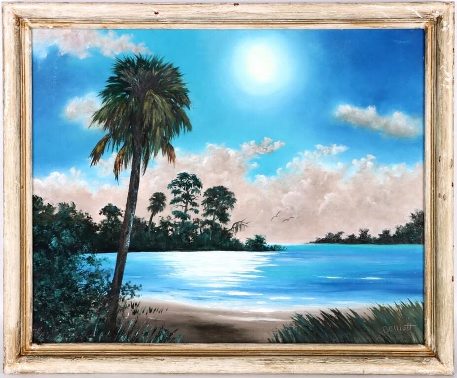 Lot 145263: FLORIDA HIGHWAYMEN STYLE OIL BY BEATRICE ELLIOTT