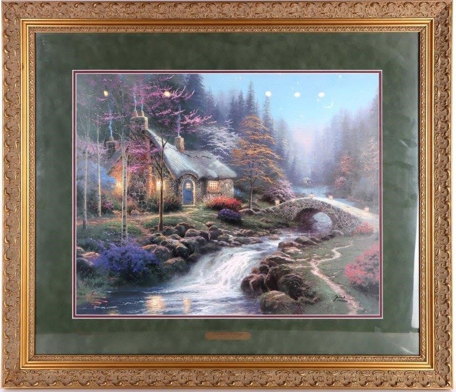 Lot 145266: THOMAS KINKADE TWILIGHT COTTAGE SIGNED LIM. ED