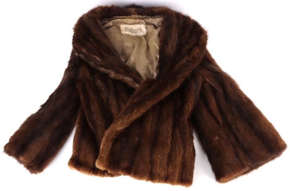 Lot 145269: WOMEN'S BROWN & BLACK MINK HUDSONS FUR COAT