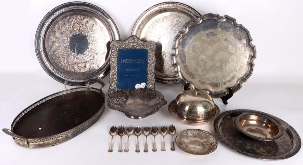 Lot 145272: ANTIQUE STERLING SILVER PLATED TABLEWARE - 18