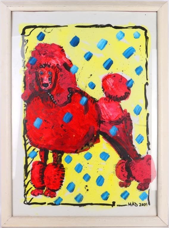 Lot 146200: MARK DURHAM ORGINAL PUP ART ACRYLIC PAINTING