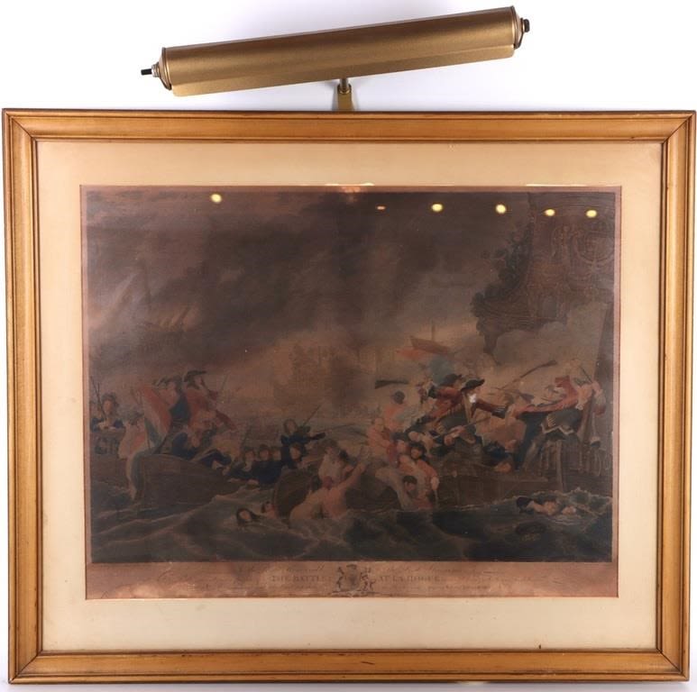 Lot 146206: 1781 ETCHING BENJAMIN WEST THE BATTLE OF LA HOGUE