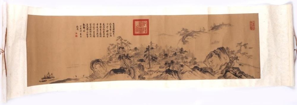 Lot 146230: ANTIQUE JAPANESE HAND-PAINTED INK HANGING SCROLL