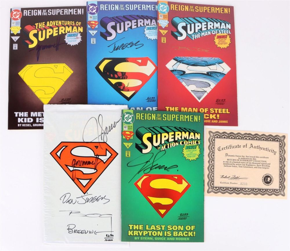 Lot 148151: AUTOGRAPHED RETURN OF SUPERMAN COLLECTION W/ COA