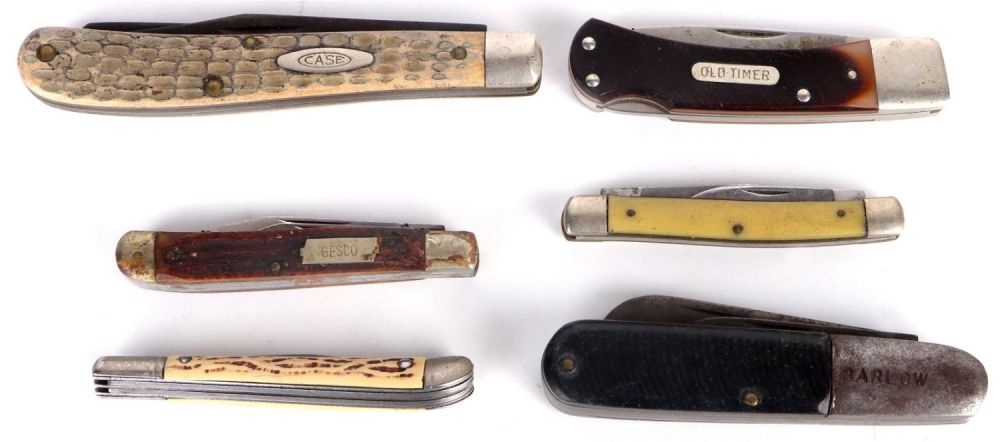 Lot 148205: VINTAGE POCKET KNIVES - CASE, GESCO, BARLOW, ETC