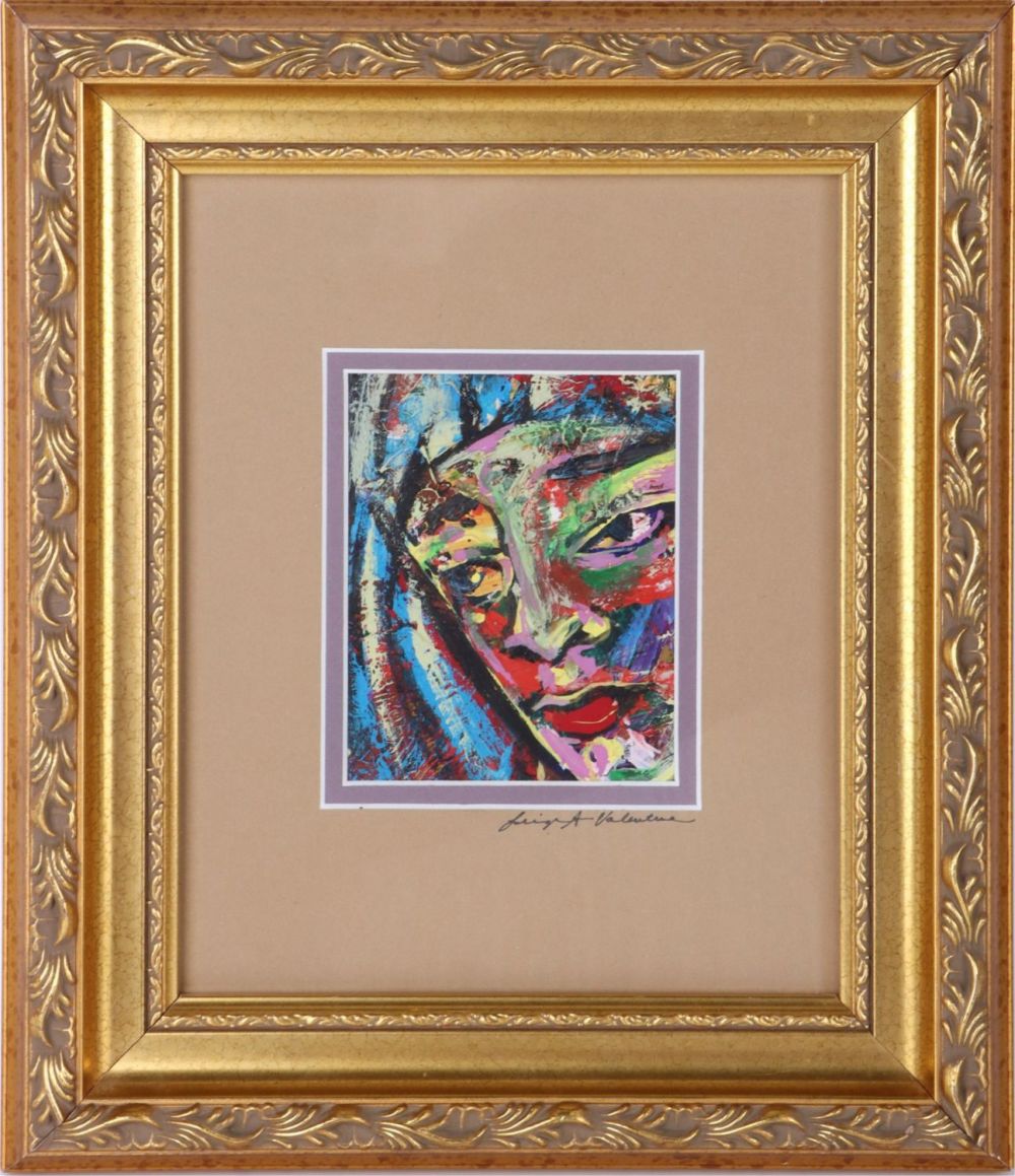 Lot 148253: ORIGINAL SIGNED ACRYLIC PORTRAIT PAINTING