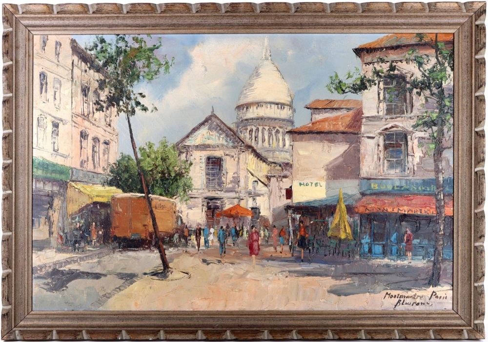 Lot 148255: SIGNED ORIGINAL MONTMARTRE PARIS OIL PAINTING