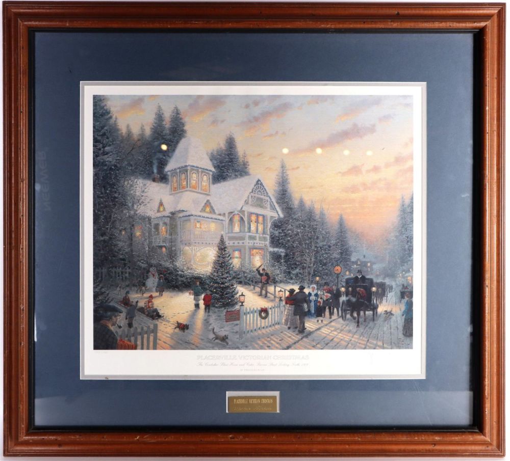 Lot 148266: THOMAS KINKADE PLACERVILLE VICTORIAN CHRISTMAS