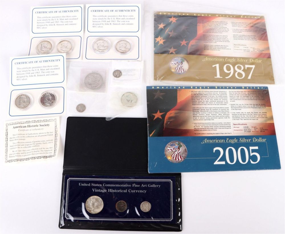 Lot 149152: 90% SILVER US COLLECTIBLE COINS - LOT OF 14