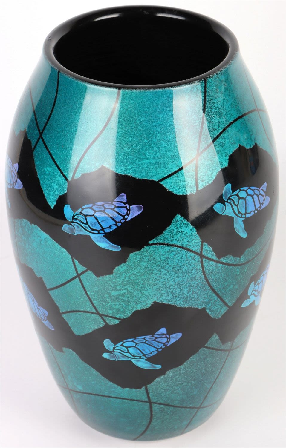 Lot 149192: CERAMIC/GLASS SIGNED ORIGINAL TURTLE VASE