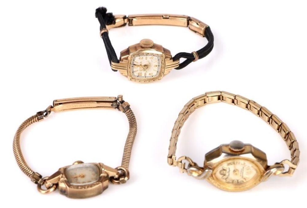 Lot 154157: 10K ROLLED GOLD & GF VINTAGE WATCHES - LOT OF 3