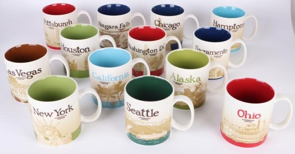 Lot 154167: STARBUCKS AMERICAN COLLECTIBLE MUGS LOT OF 13