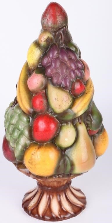 Lot 154170: FRUIT TREE CERAMIC MANTLE SCULPTURE