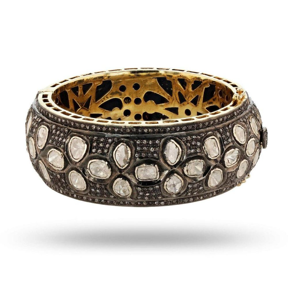 Lot 156153A: 7.57 CTW DIAMOND SILVER GOLD PLATED BRACELET