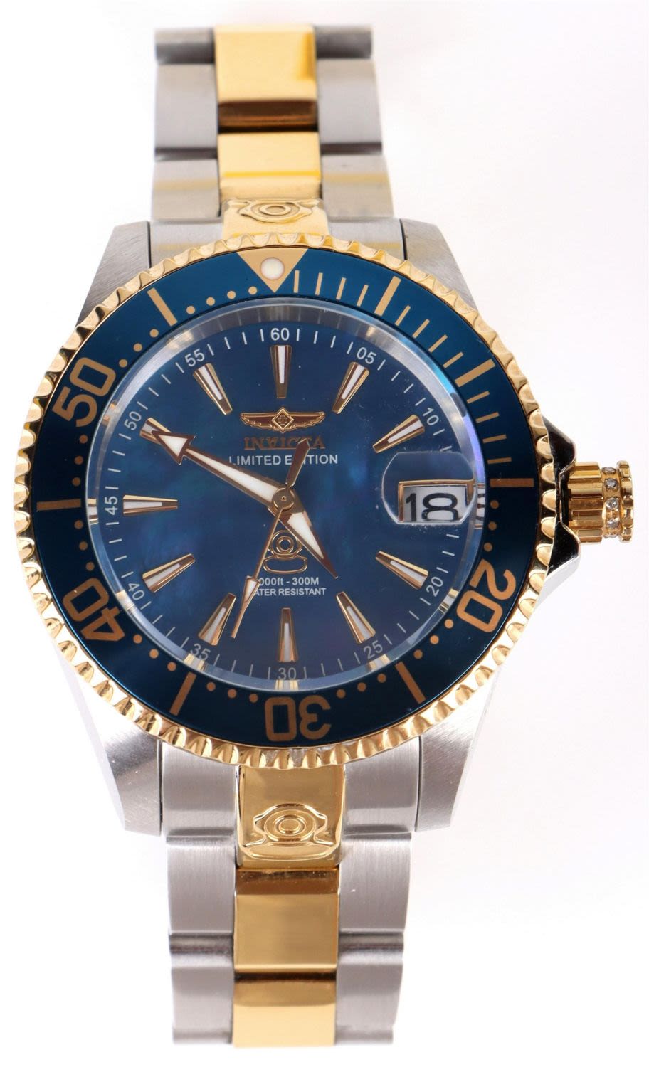 Lot 156174: INVICTA GRAND DIVER TWO-TONED 3D BLUE DIAL WATCH