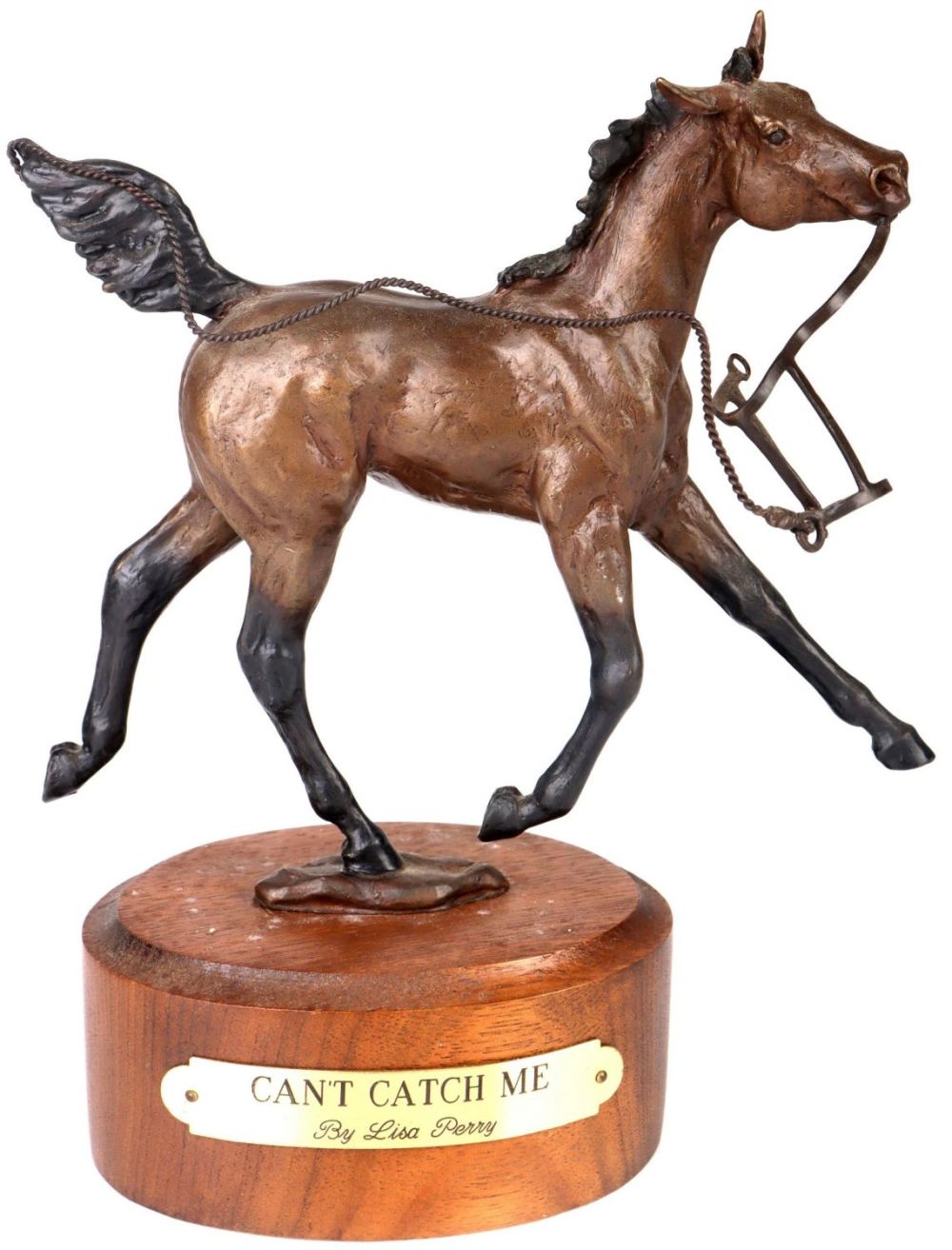 Lot 156188: LISA PERRY "CAN'T CATCH ME" BRONZE SCULPTURE 29/30