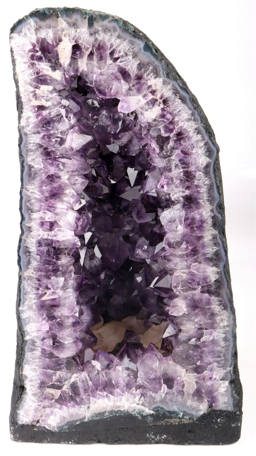 Lot 156193: 18.8LBS DEEP PURPLE PREMIUM AMETHYST GEODE CLUSTER