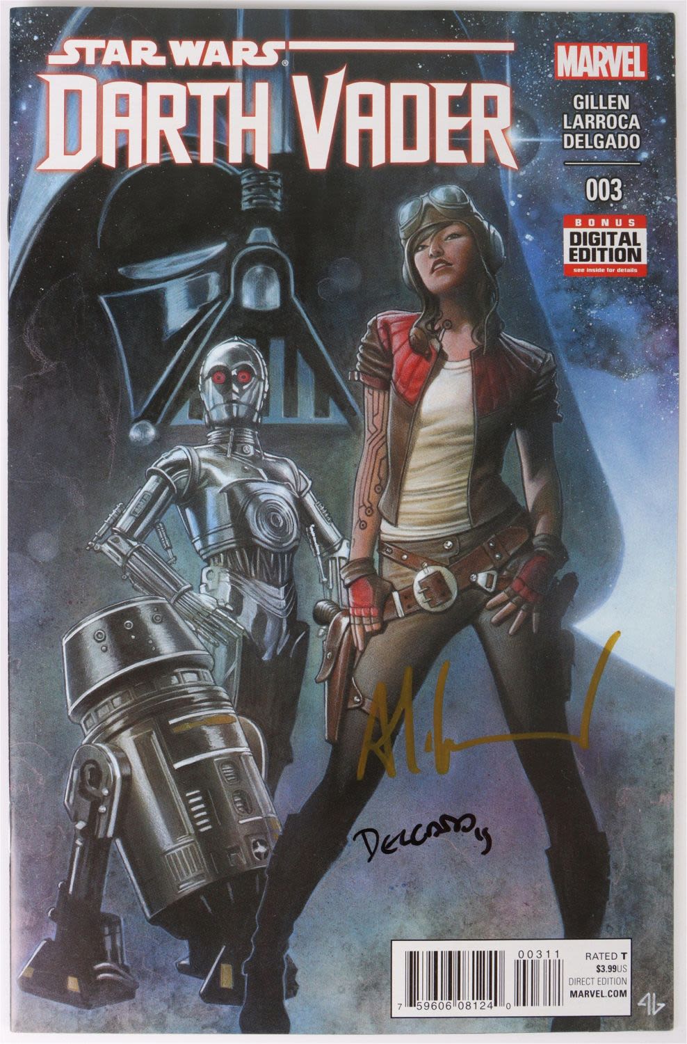 Lot 156218: STAR WARS DARTH VADER #3: SIGNED COVER