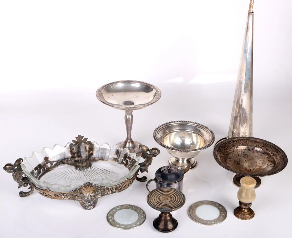 Lot 156262: STERLING SILVER WEIGHTED & MIXED TABLEWARE