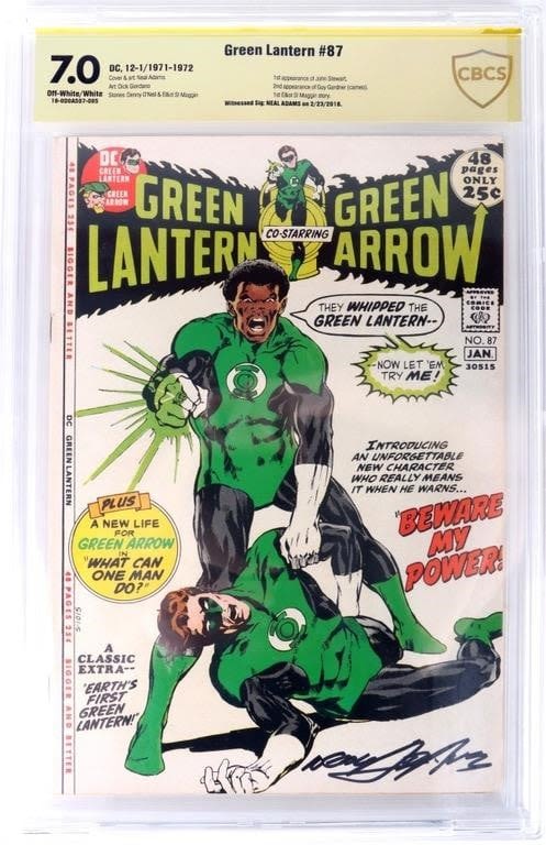 Lot 157205: GREEN LANTERN #87 SIGNED 7.0 CBCS:1ST JOHN STEWART