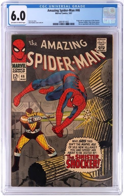 Lot 157208: AMAZING SPIDER-MAN #46 CGC 6.0 : 1ST SHOCKER