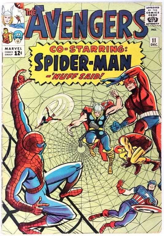 Lot 157211: AVENGERS #11 - 1ST SPIDERMAN MEETS THE AVENGERS