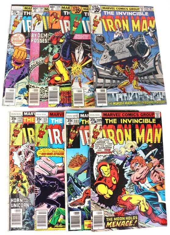 Lot 157220: IRON MAN BRONZE AGE ASSORTED COMIC BOOKS (9)