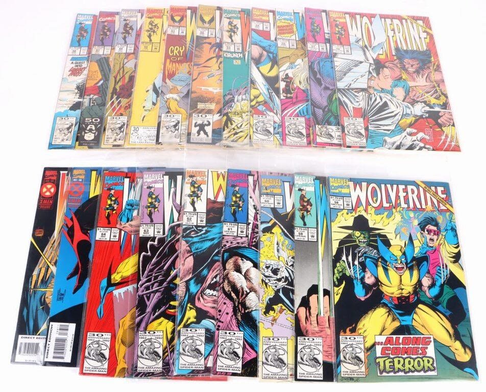 Lot 157221: WOLVERINE #47-64, #88 AND #89 COMIC BOOK LOT OF 20