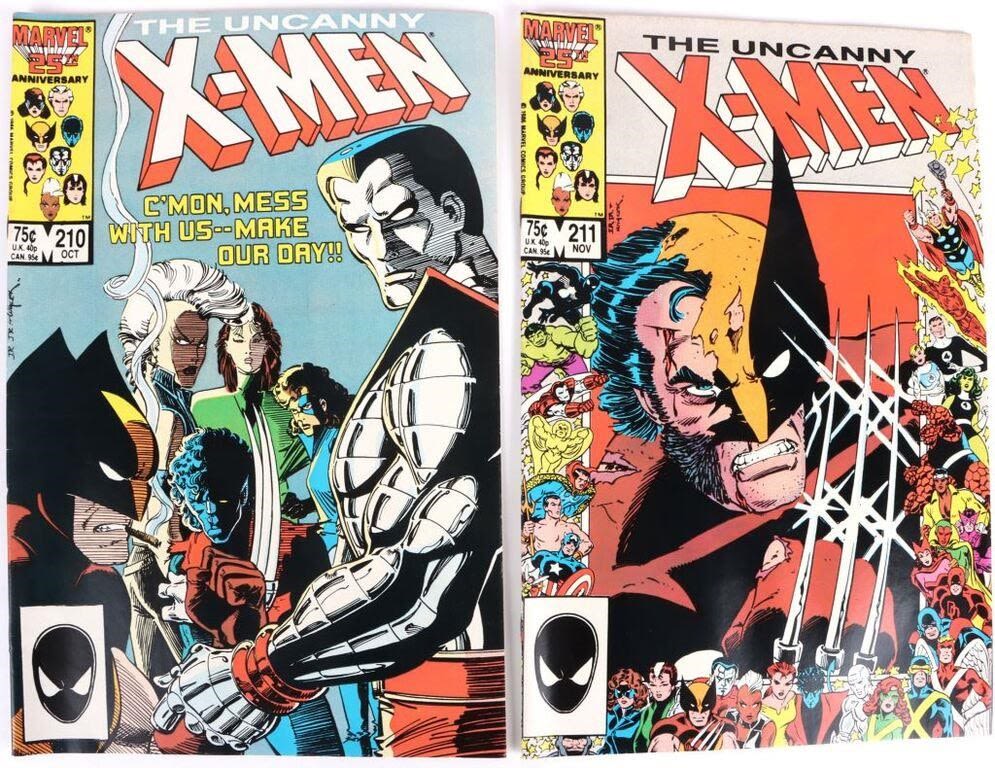 Lot 157223: UNCANNY X-MEN#210 & #211 -1ST MAURADERS APPEARANCE