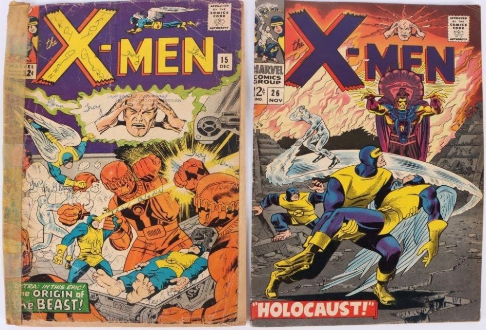 Lot 157224: XMEN #15, #26 - 1ST MASTER MOLD & BEAST ORIGIN