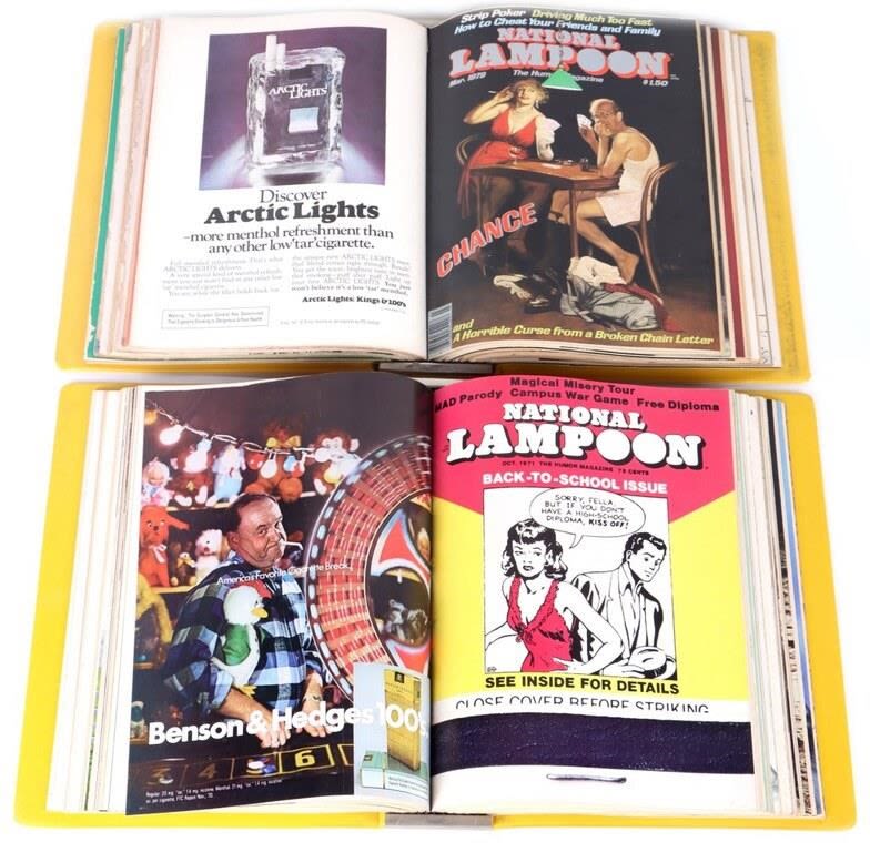 Lot 157227: NATIONAL LAMPOON MAGAZINES 1979,1972-1971 BINDERS