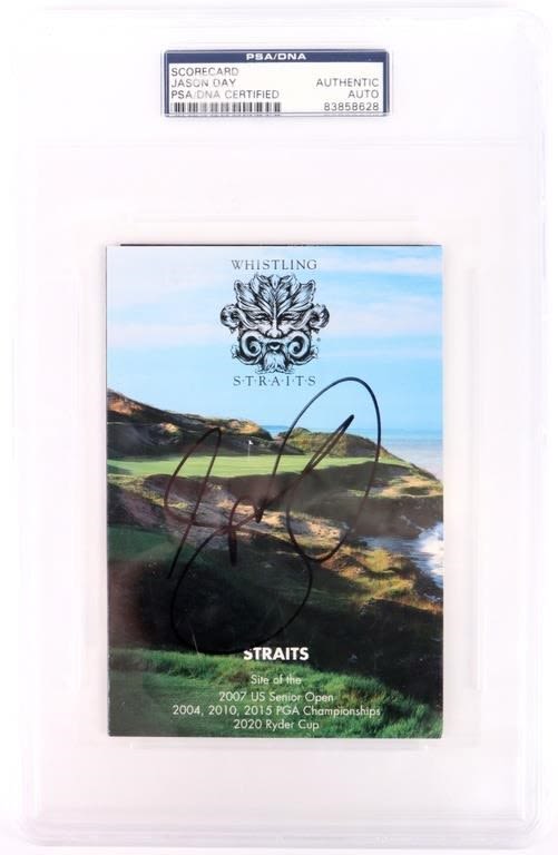 Lot 157231: JASON DAY AUTOGRAPHED PSA/DNA CERTIFIED SCORE CARD