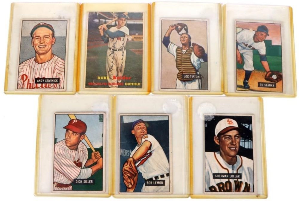 Lot 157235: 1950'S BASEBALL CARDS -  LOT OF 7