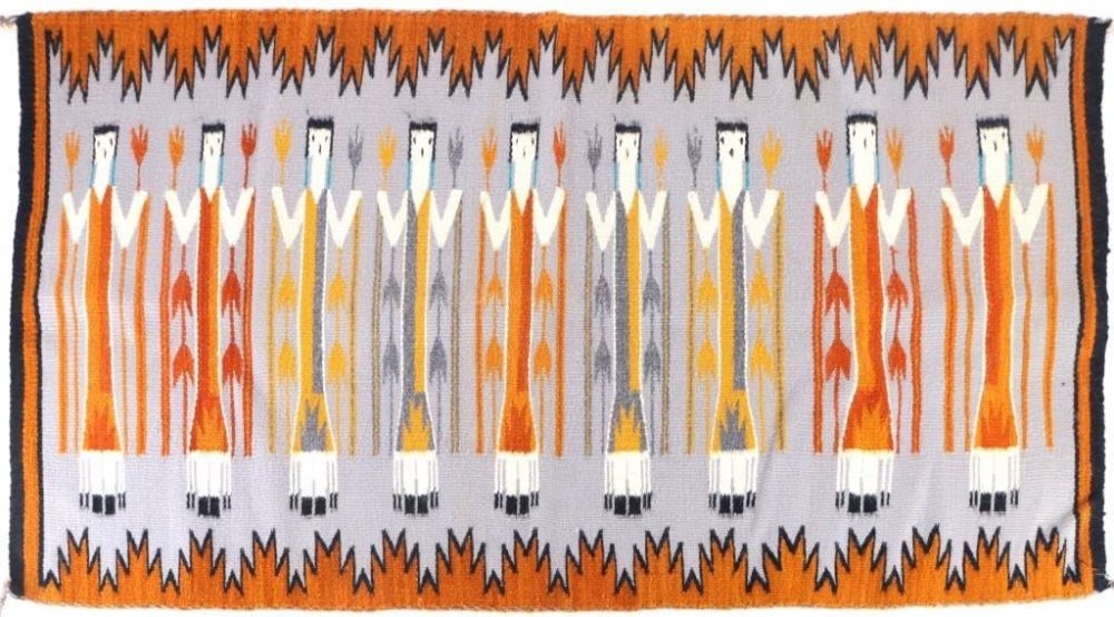 Lot 157246: HANDMADE WOVEN NATIVE AMERICAN TEXTILE RUG