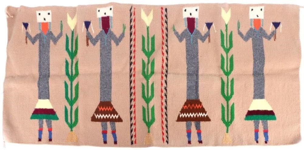 Lot 157247: HANDMADE WOVEN NATIVE AMERICAN TEXTILE RUG