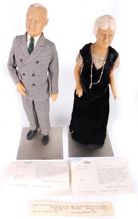 Lot 157257: 31ST PRESIDENT HOOVER LEWIS SORENSEN DOLL PAIR