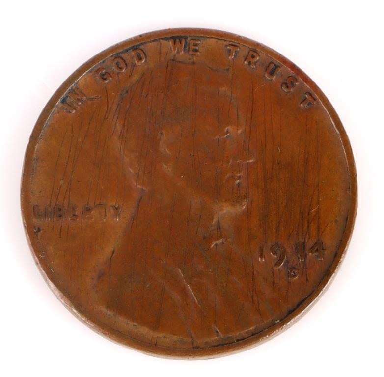 Lot 157262: 1914-D LINCOLN WHEAT CENT PENNY