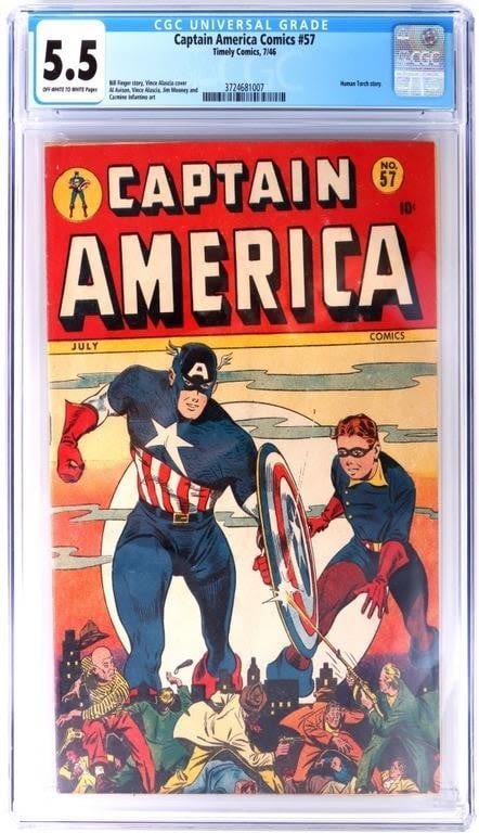 Lot 158160: CAPTAIN AMERICA COMICS #57 CGC 5.5 - GOLDEN AGE