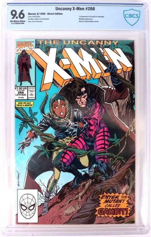 Lot 158163: UNCANNY X-MEN #266 CBCS 9.6 - 1ST APP. OF GAMBIT