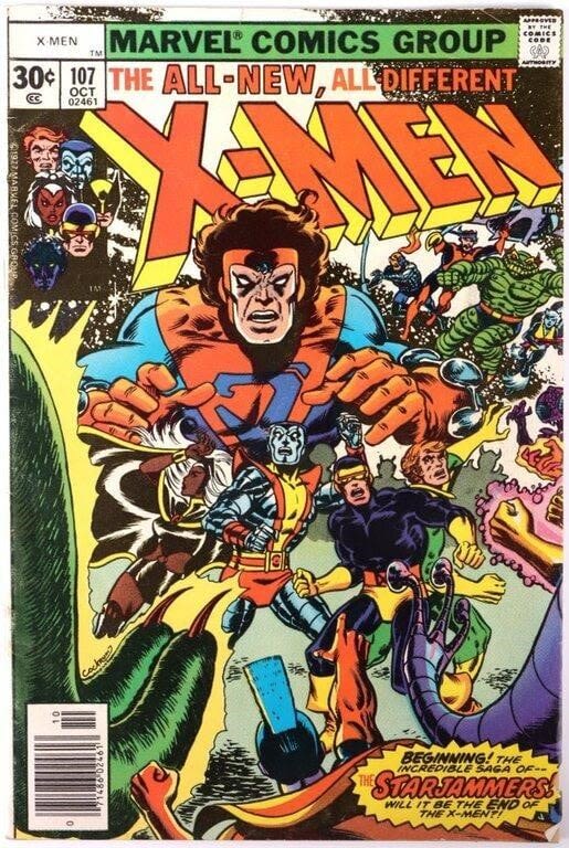 Lot 158166: UNCANNY X-MEN #107 - 1ST FULL APP. OF STARJAMMERS